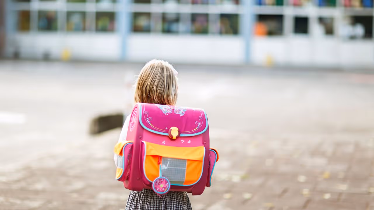 Children playing at school yard